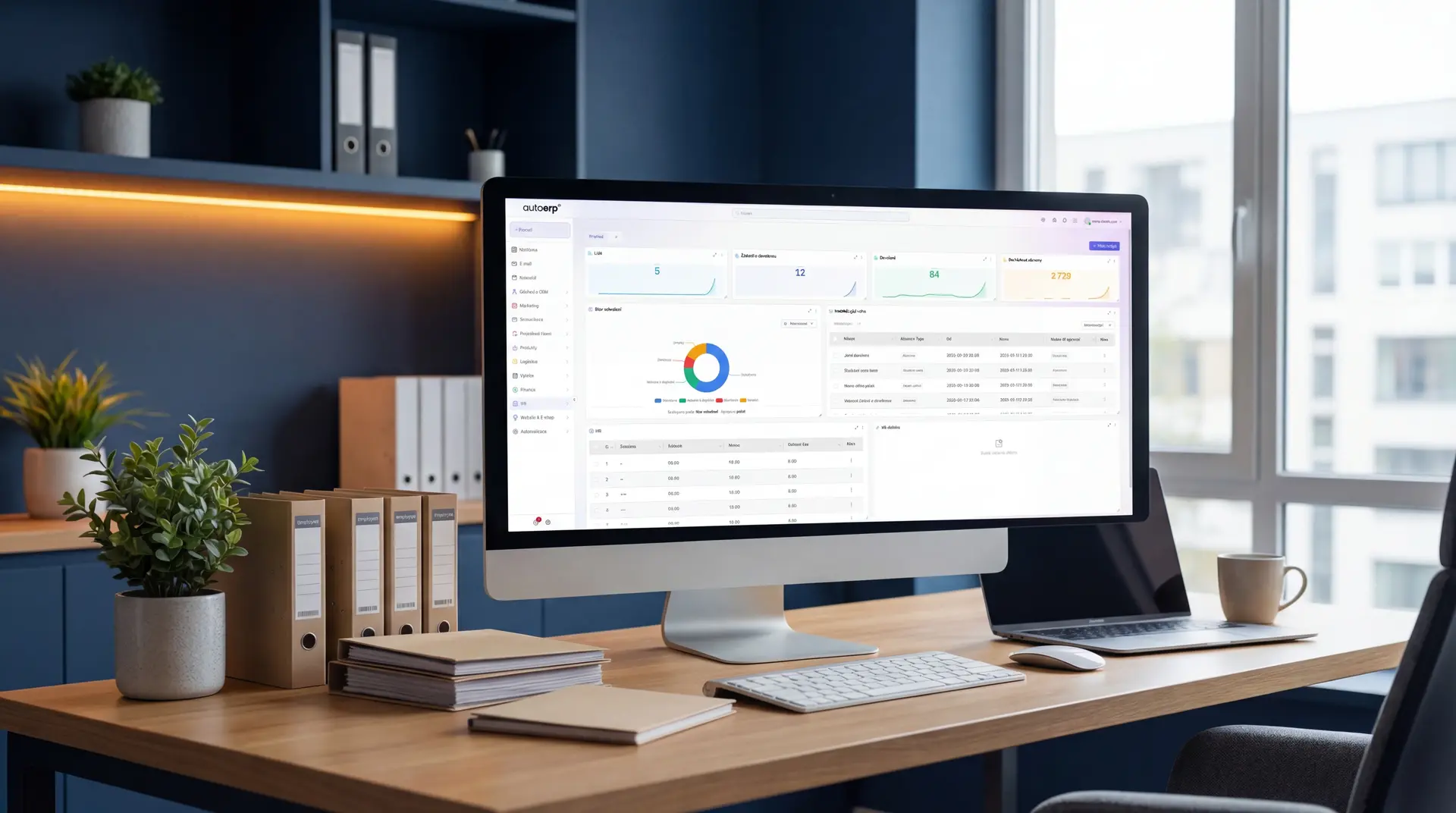 AutoERP HR systém - dashboard řízení lidských zdrojů