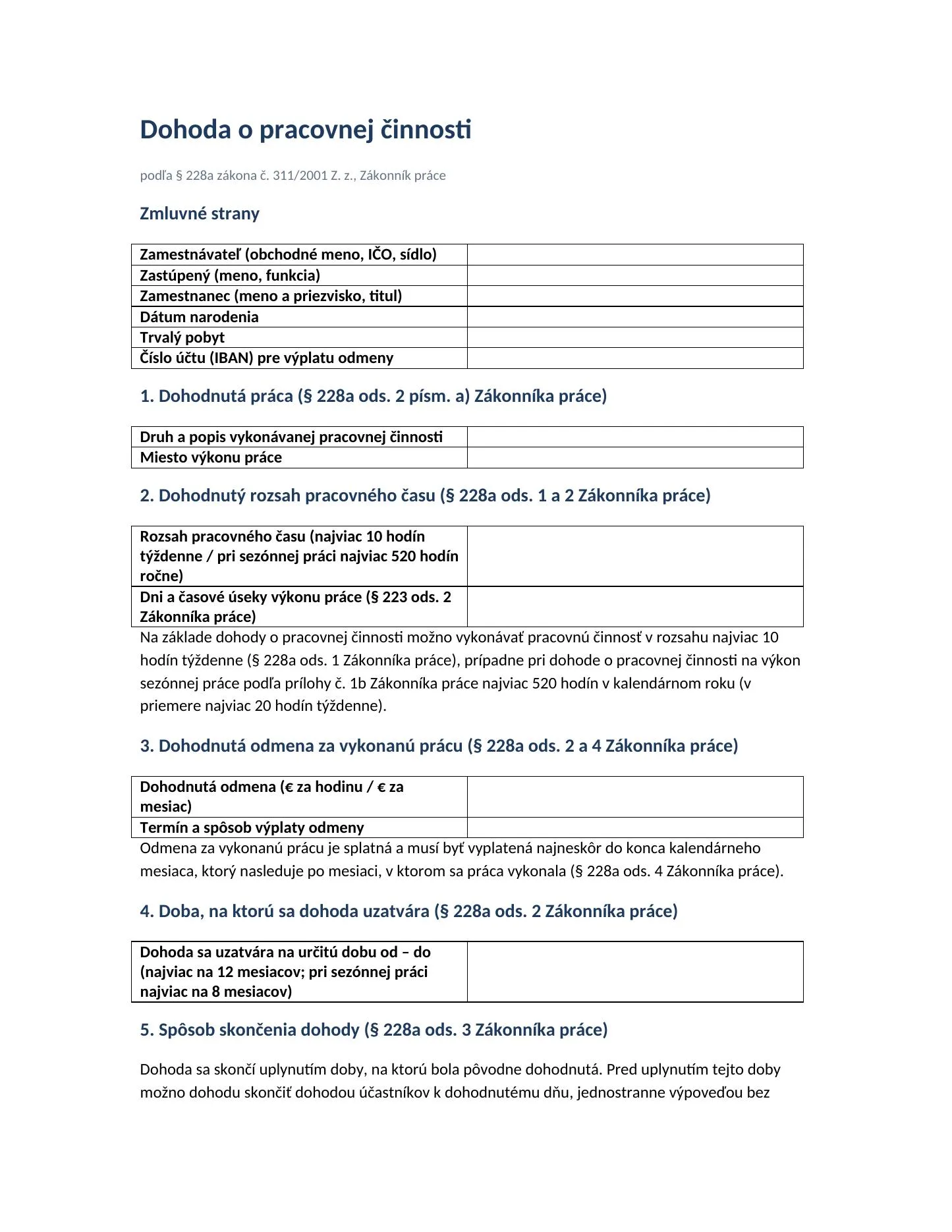 Word šablóna — ihneď na stiahnutie
